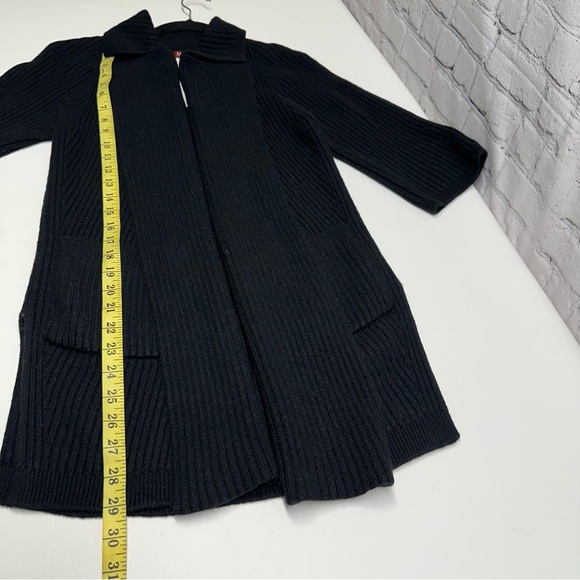 MAXMARA STUDIO OPEN CARDIGAN SZ S/M Black Women's elbow sleeves Sweater - Picture 4 of 11